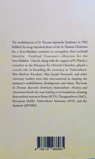 St Thomas Apostolic Seminary Vadavathoor: History and Documents (1962-2025)